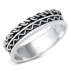 Sterling Silver Bali Ring 925 Fashion Band